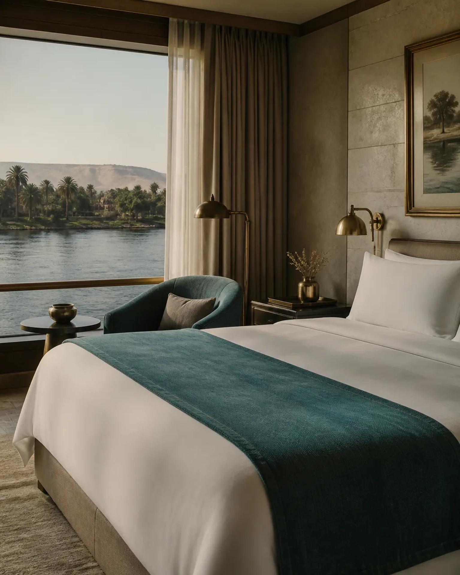 Deluxe 5★ · Classic Nile cruise vessel – Mövenpick · Sonesta · rooftop pool · from $780